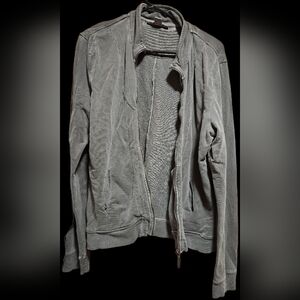 Style & Co. Womens Largw Zip Up Jacket Gray Sport Casual